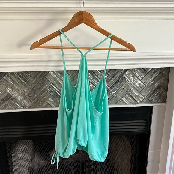 Pretty NINE BIRD Mint SEXY Spring Summer STRAPPY HALTER TOP L - Picture 4 of 10